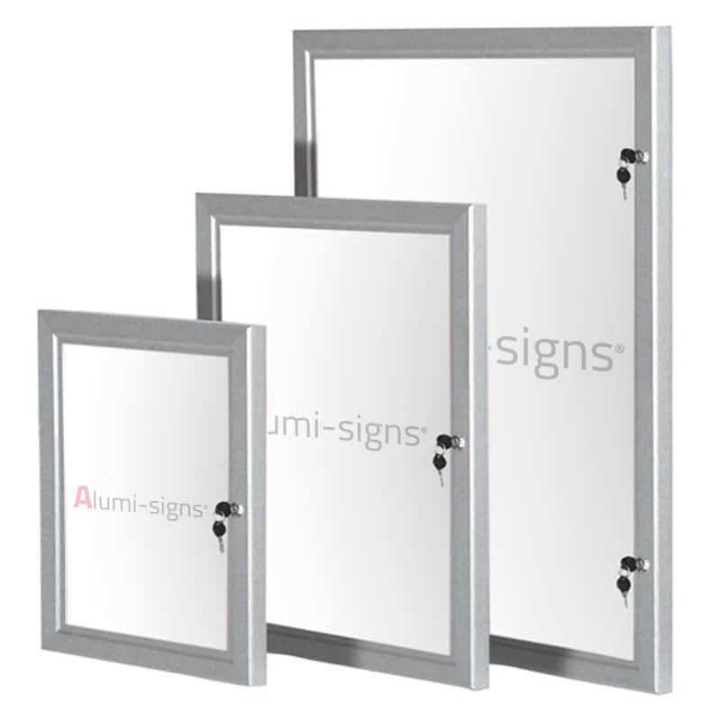 Signware Blue Felt Premium Lockable Poster Case Outdoor Display Frame 8 Sizes A2
