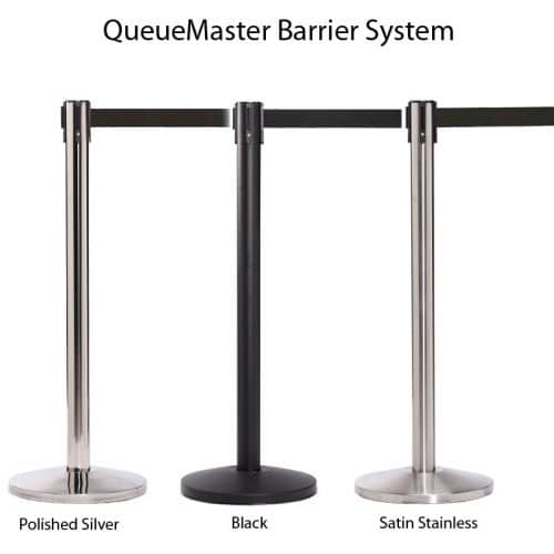 QueueMaster retractable belt barrier system
